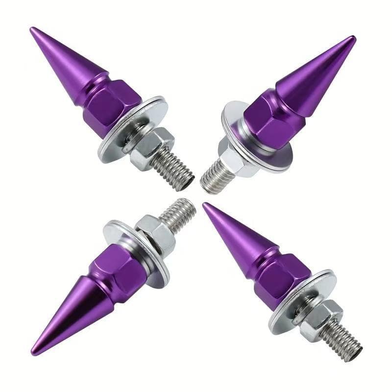 M6 License Plate Screw Hole Applicable, M6 Thread Tapered Tip Aluminum Alloy