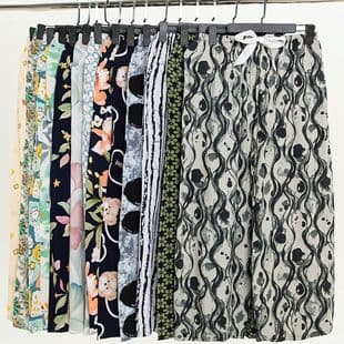 Cotton Silk Pajama Pants for Women Spring Summer Rayon Beach Pants Wearable Plus Size Cotton Silk Homewear Capri Pants