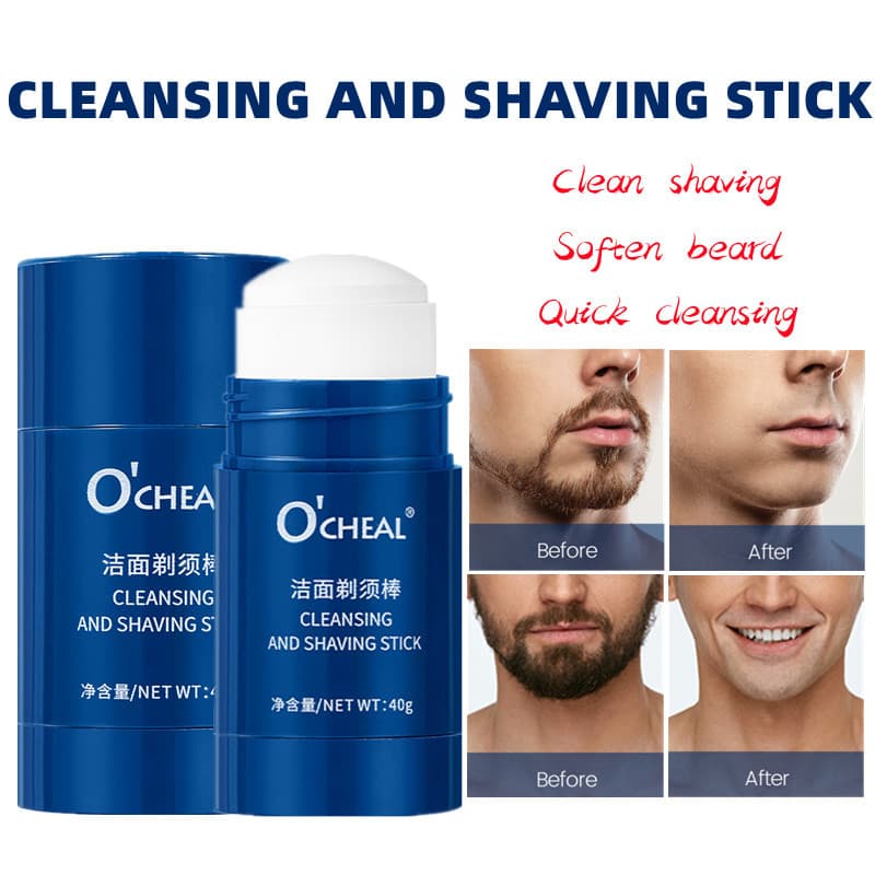 OCHEAL Cross-border Cleansing Shaving Stick Men's Care Foam Softens Beard Manual Shaving Cream Gel