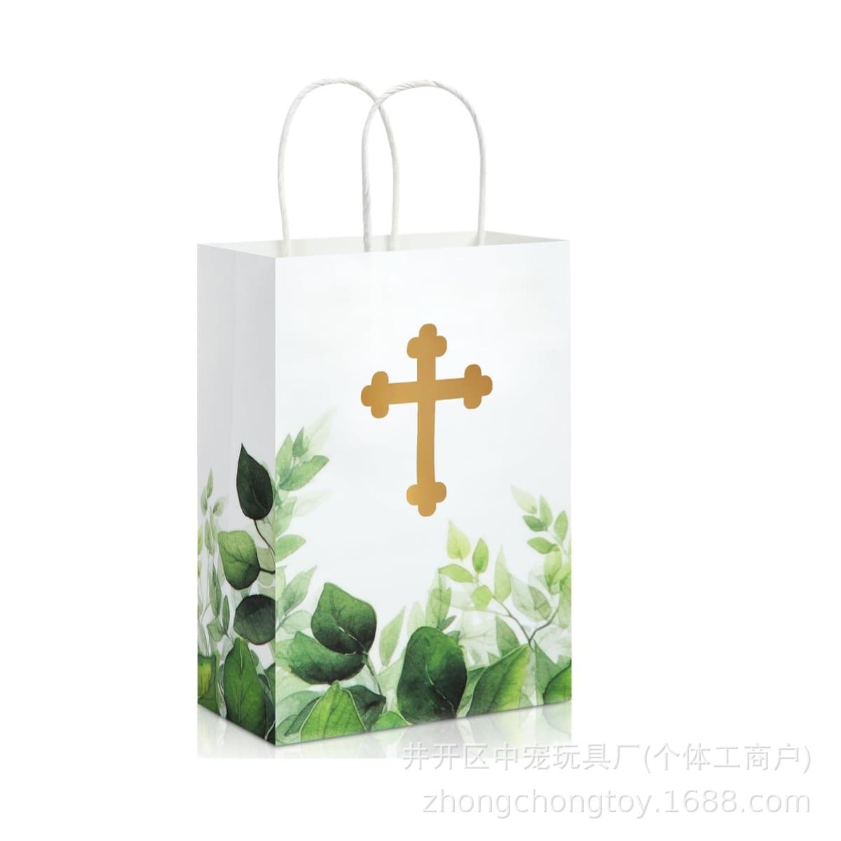 Cross Religious Paper Bag for Baptism First Communion Church Outing Decoration Gift Bag
