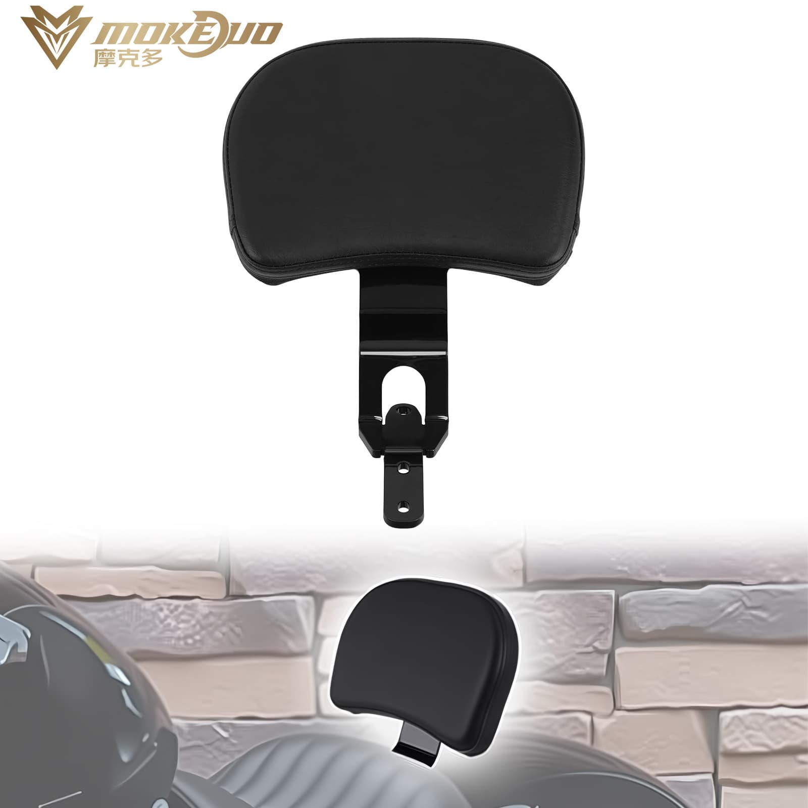 Compatible with Harley Softail Standard New 18+ Street Bob Custom Accessories Rear Backrest Driver Backrest No-Drill Installation