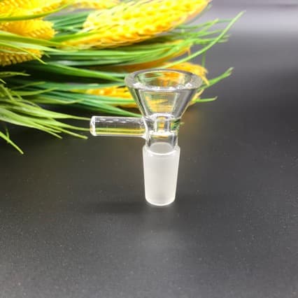 Glass water pipe accessories 14 plugs 19 plugs male and female smoking pot small pipe trumpet transparent color pipe bubble head cigarette holder