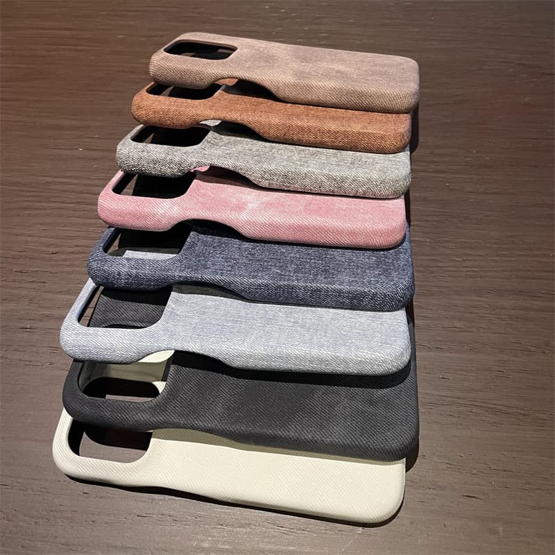 Denim Texture 4-Pack Compatible with iPhone 17 Pro Max Case, iPhone 14 Distressed 13 Retro 15 Shockproof 16 Trendy