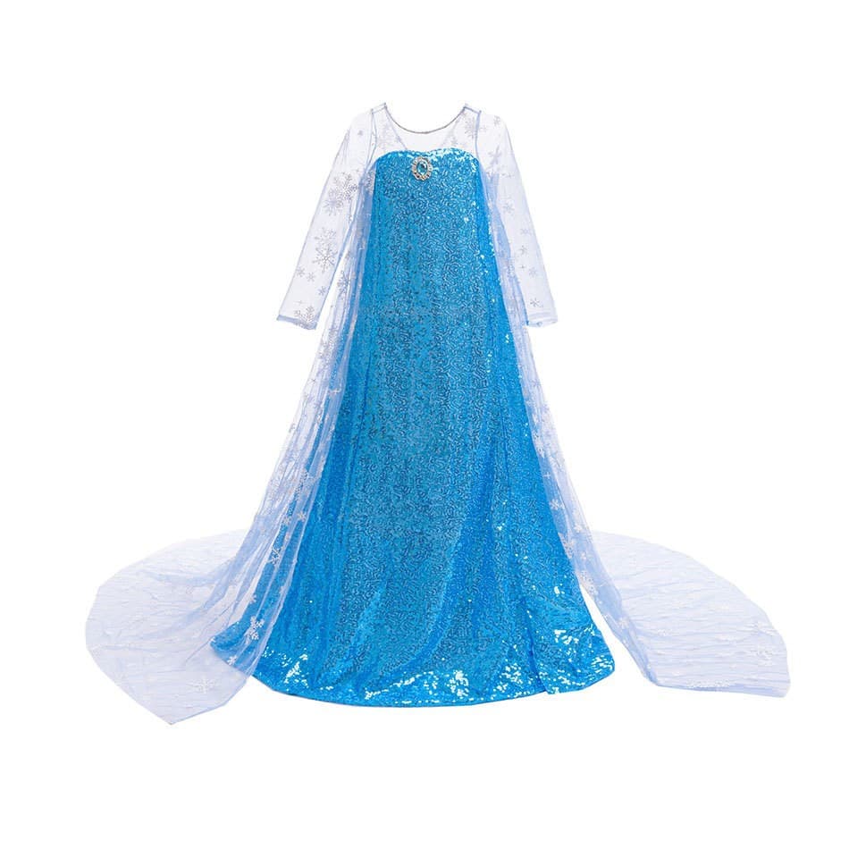 Frozen Queen Elsa Princess Dress Red Cape Anna Princess Cosplay Girls Elsa Themed Costume