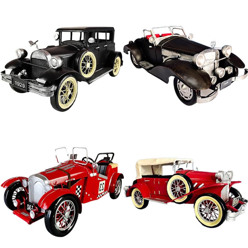Iron Vintage Classic Car Desktop Ornament, Creative Vehicle Prop Model, Nostalgic Handicraft Souvenir Collectible