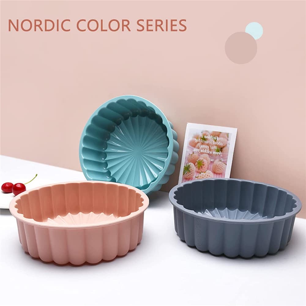 Charlotte Cake Mold Baking Tray Bread Toast Sunflower 8inch Birthday Cake Mold DIY Silicone Baking Tools