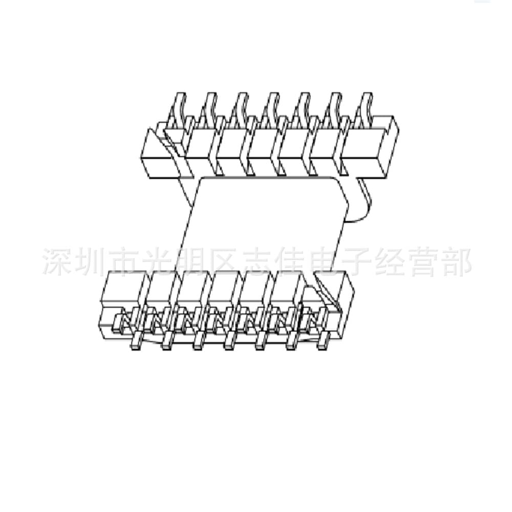 FEY15.3 transformer core bobbin, power supply bobbin, FEY15.3 high-frequency core bobbin, patch 7+7 bobbin.