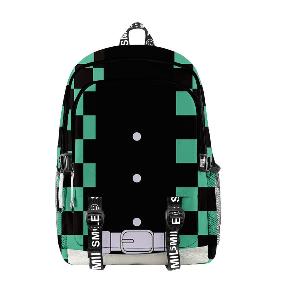 2023 New Plaid Anime Backpack for Travel and School