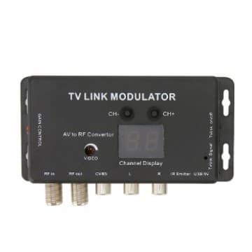 TV Link Modulator with Adjustment AV to RF Converter & IR Extender TM70R