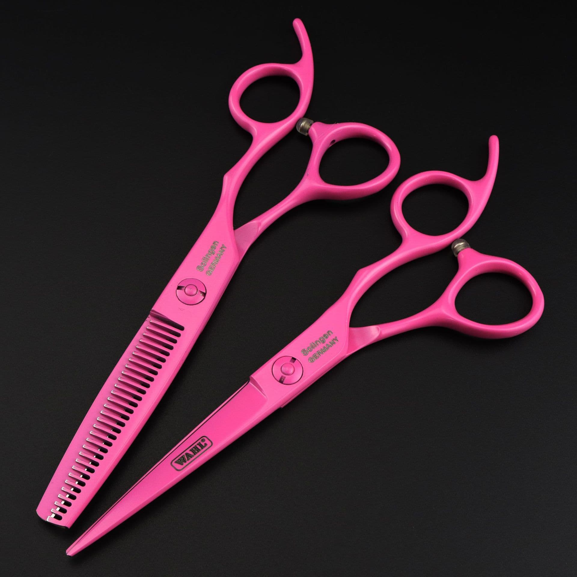6.0 inch pink Wall personalized hair scissors, hair scissors, flat scissors, dental scissors, thinning scissors 05-7