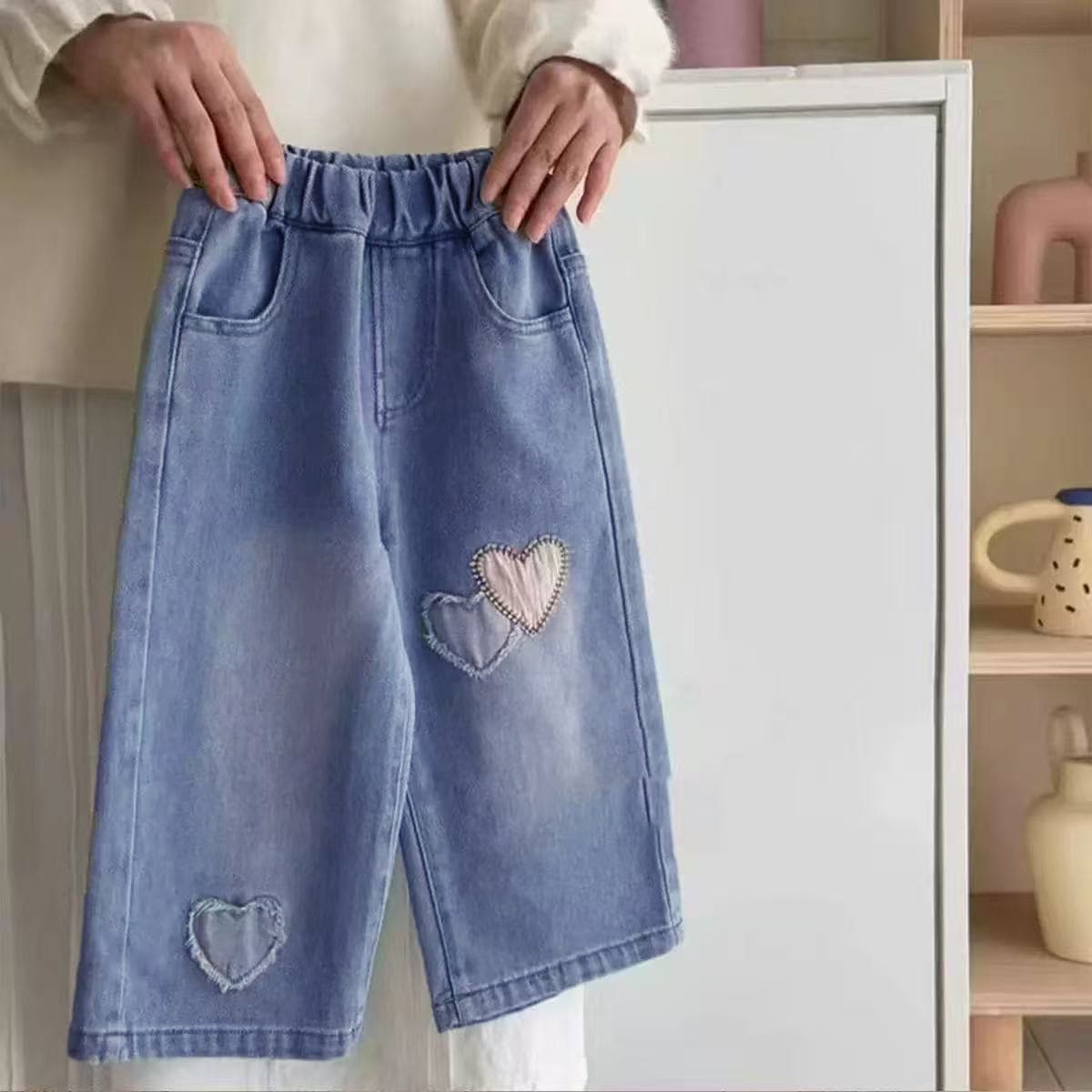 Girls' Wide-Leg Jeans Spring and Autumn 2025 New Stylish Straight-Leg Toddler Spring Children's Pants