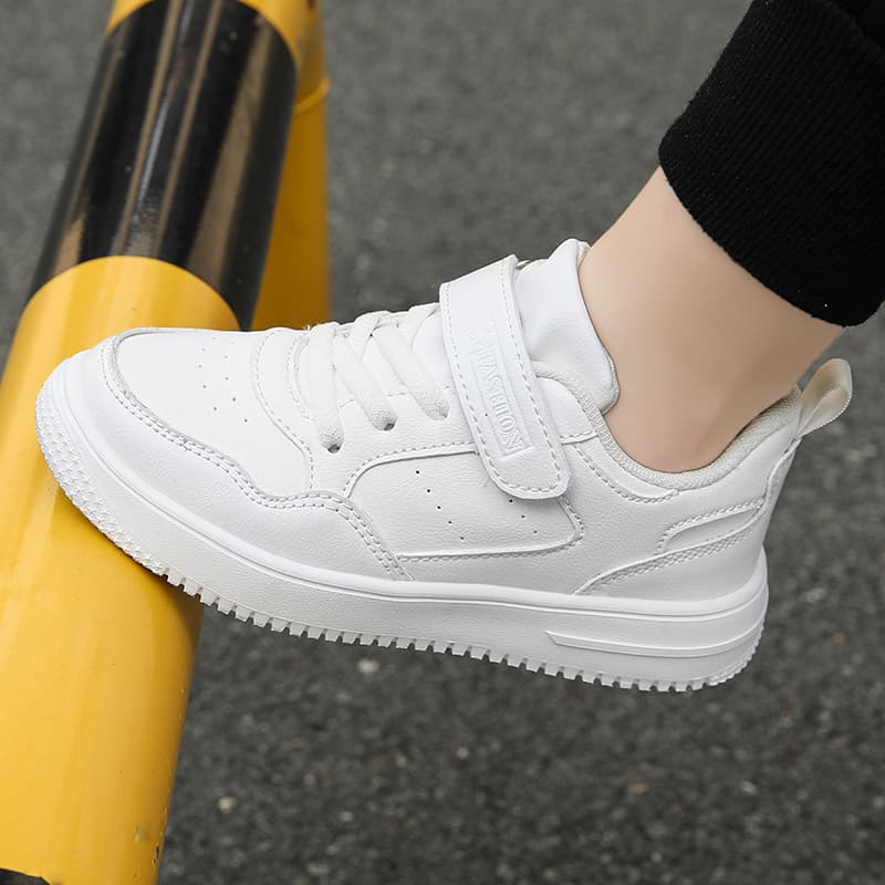 A-One Primary School Girls' White Sneakers, Cross-border Children's Sports Shoes, Boys' Campus White Shoes, Lightweight Leather Shoes