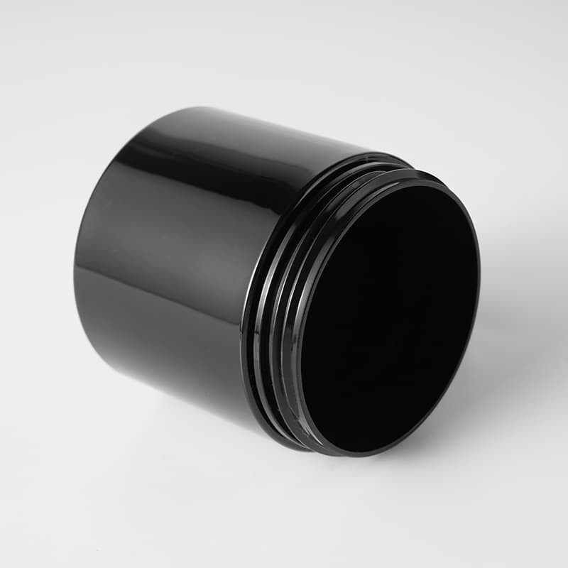 PET Plastic Cosmetic Packaging Thickened Black Plastic Tooth Powder Jar Face Mask Eye Mask Cream Bottle Hand Pull Pad
