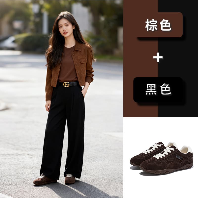 Women's 20262026 Spring Forrest Gump Shoes Spring White Shoes Versatile Women's Shoes Sports and Casual Flat Moral Training Toe Layers