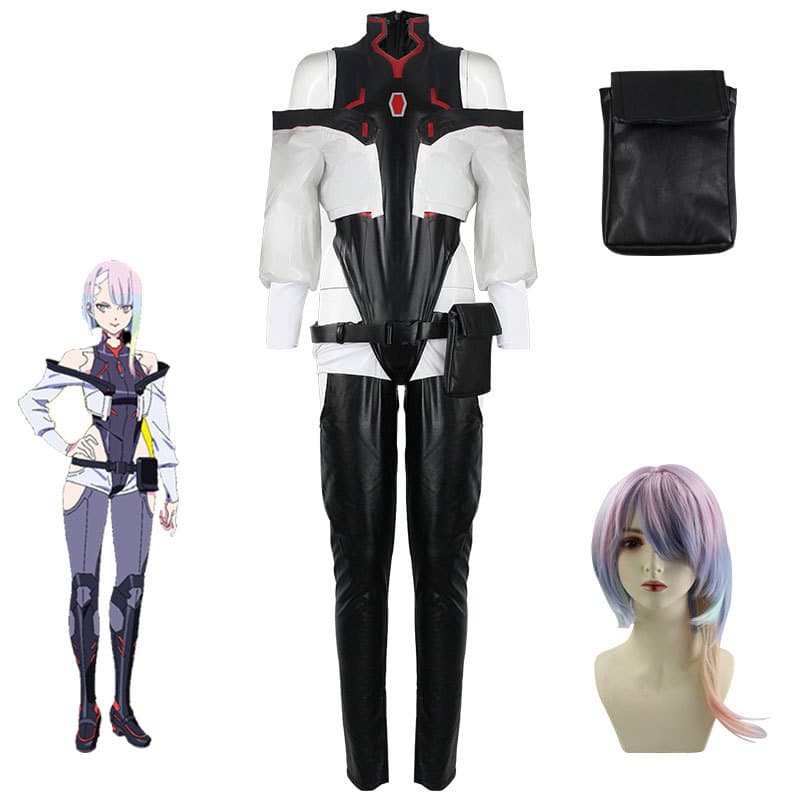 Cyberpunk Edgerunners 2077 Lucy Cosplay Clothes Lucy Costume Runner Wig Cyberpunk Female Outfit