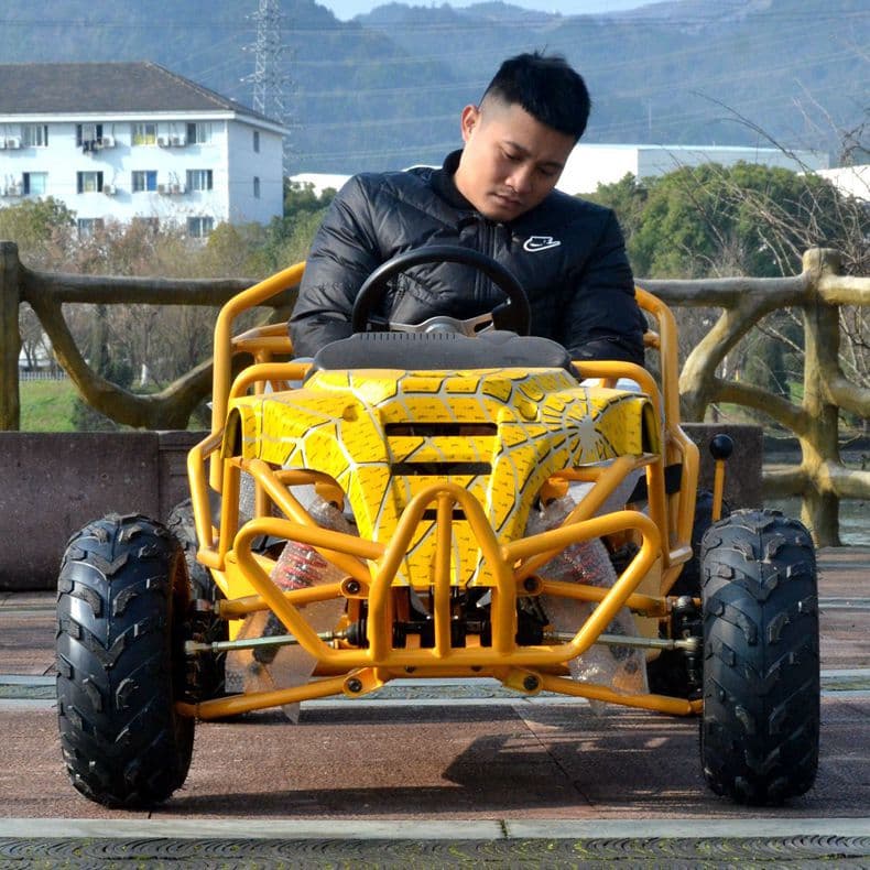125cc Single-Seat Gasoline Go Kart for Adults, Beach Buggy, Kids Off-Road Vehicle, Track-Specific Car, Racing Kart