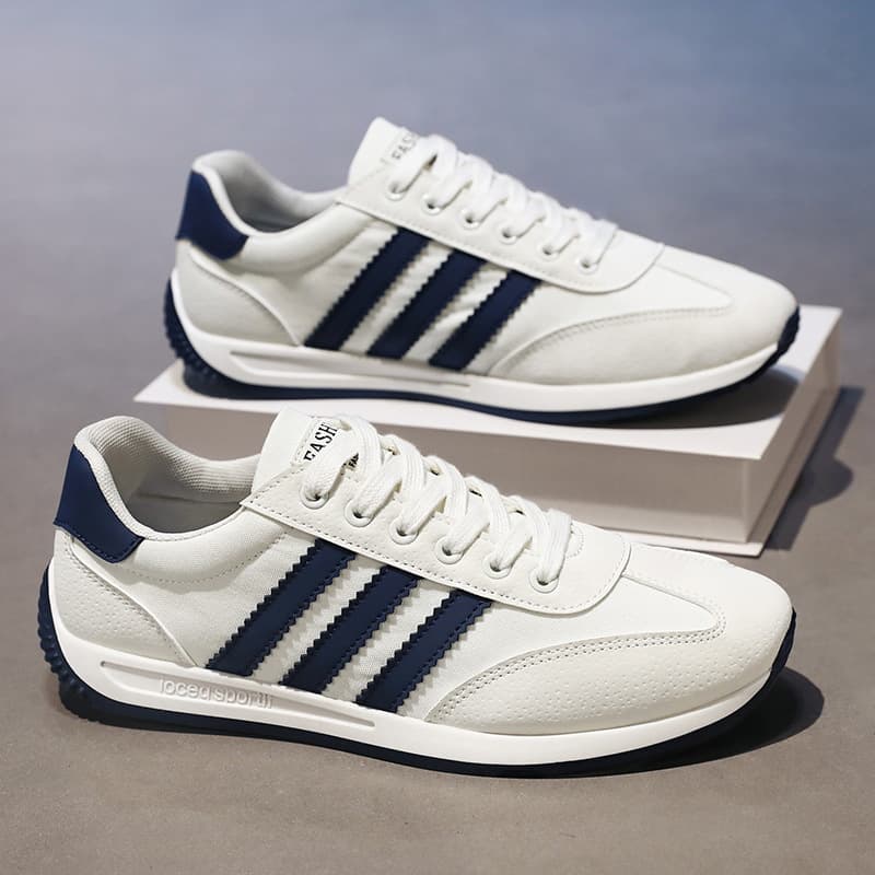New Cross-Border Men's Shoes 2025 Spring Casual White Board Shoes Non-Slip Soft Sole Versatile Running Sports Trendy Shoes