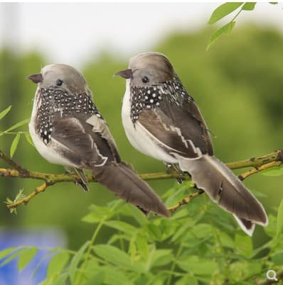 Bird Sparrow Clip Foam Feather Fake Bird Model Pastoral Courtyard American Bonsai Decorative Ornaments
