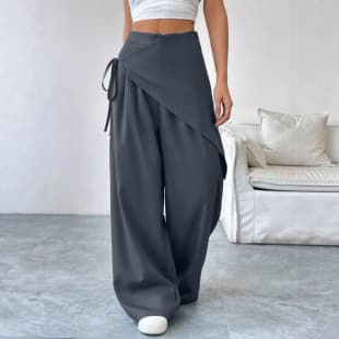Irregular Suit Pants Women's 2025 Southeast Asia Cross-Border New Design Loose Slimming High-End Wide-Leg Pants