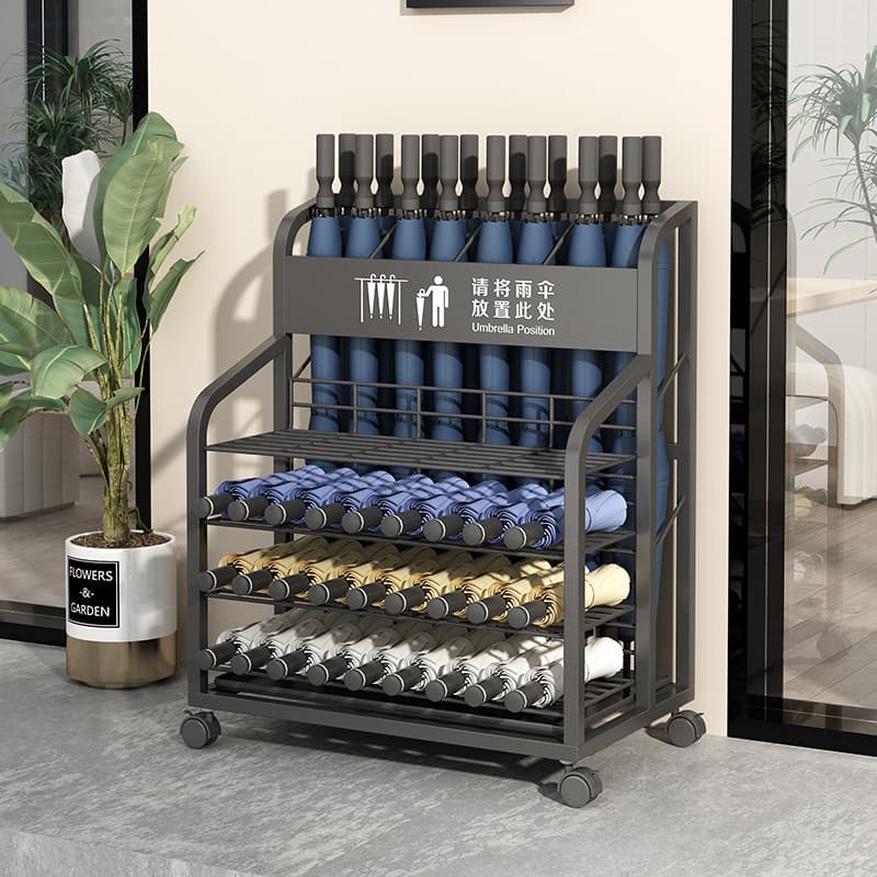 Umbrella Stand Rack for Hotel Lobby, Company Entrance, Classroom Door, Commercial Large Capacity Umbrella Storage Rack