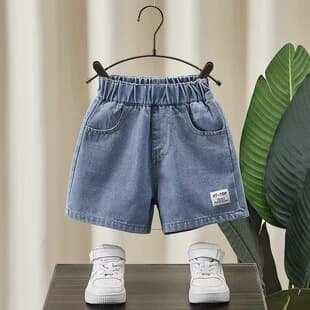 2026 New Summer Kids Shorts Thin Denim Shorts Kids Fashionable Little Horse Trendy 5-Point Shorts Handsome Trendy