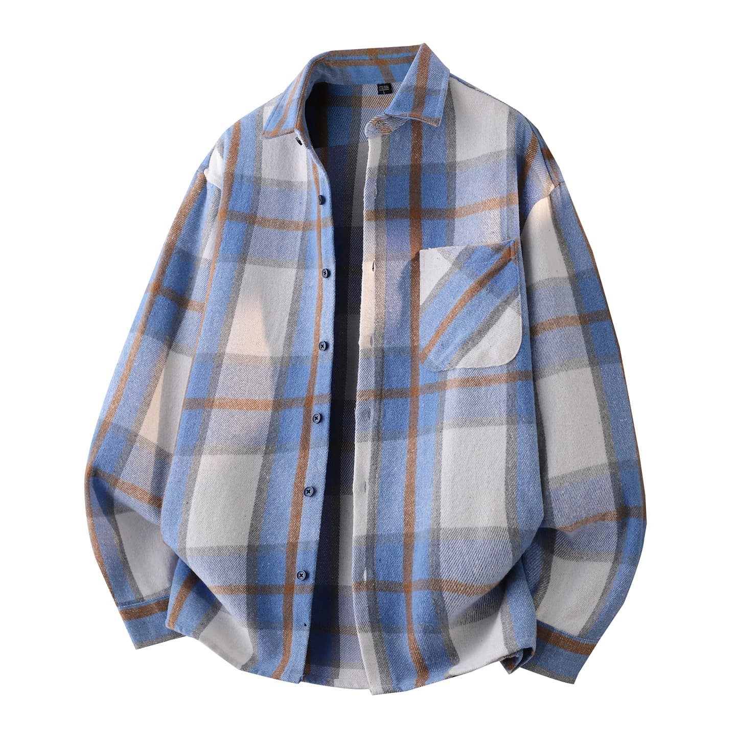 2026 New Spring/Autumn Long-Sleeve Plaid Shirt for Teenage Middle School Boys