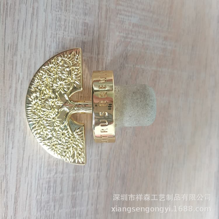 Premium Metal Wine Bottle Cap with Natural Grade A Cork Stopper, Zinc Alloy Bottle Cap for Red Wine, White Wine, and XO Cork
