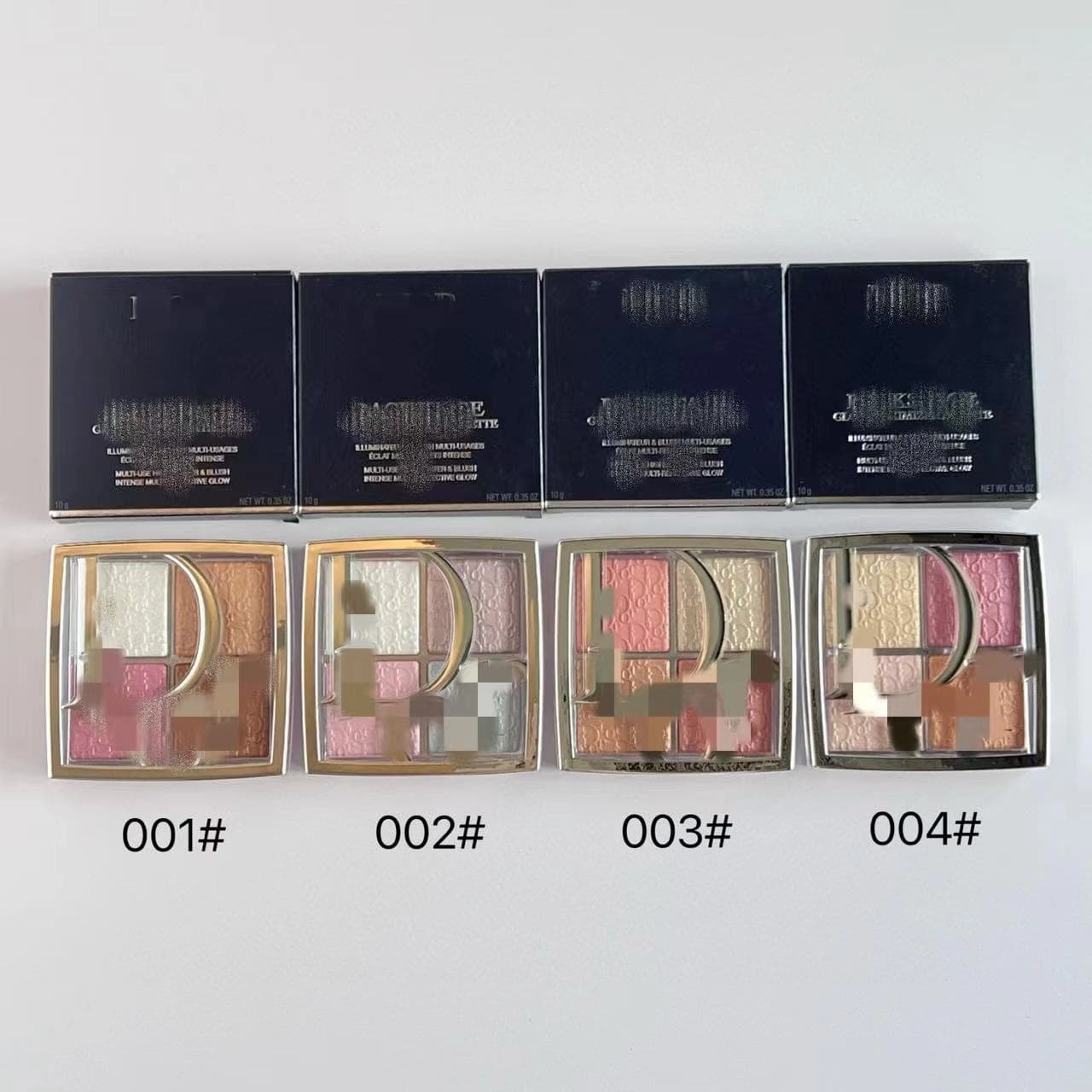 New Version Export Cosmetics Di Brand Embossed Four-Color Highlighter Contour Palette Matte Brightening Shimmer Eyeshadow Palette