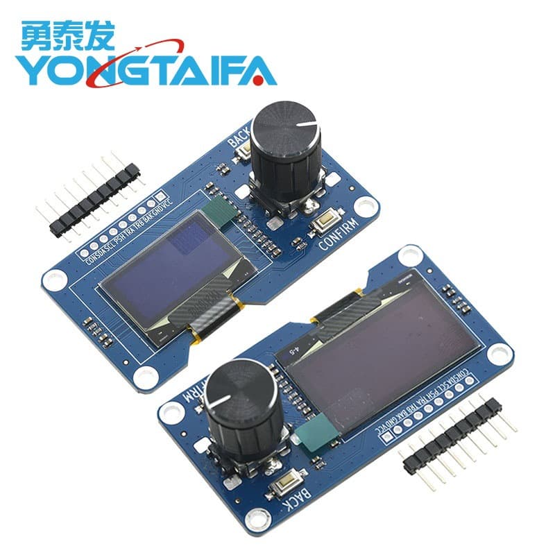 1.3-inch/0.96-inch OLED Display with EC11 Rotary Encoder Combo Module IIC Interface