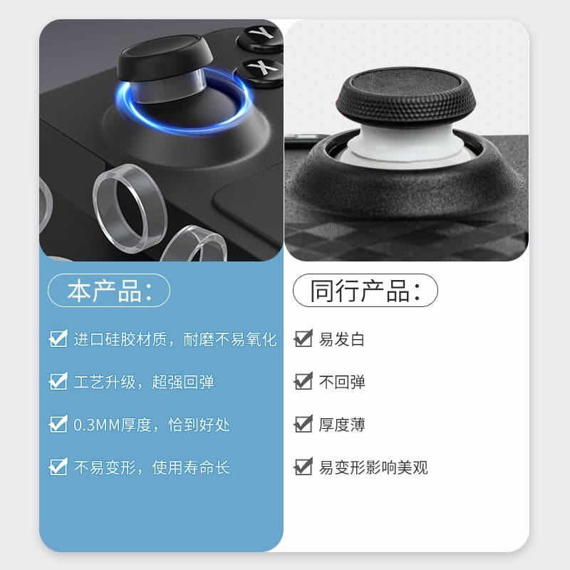 Switch Joystick Protective Ring, PS5/Pro/Xbox Controller Universal Anti-Dust and Anti-Wear Ring