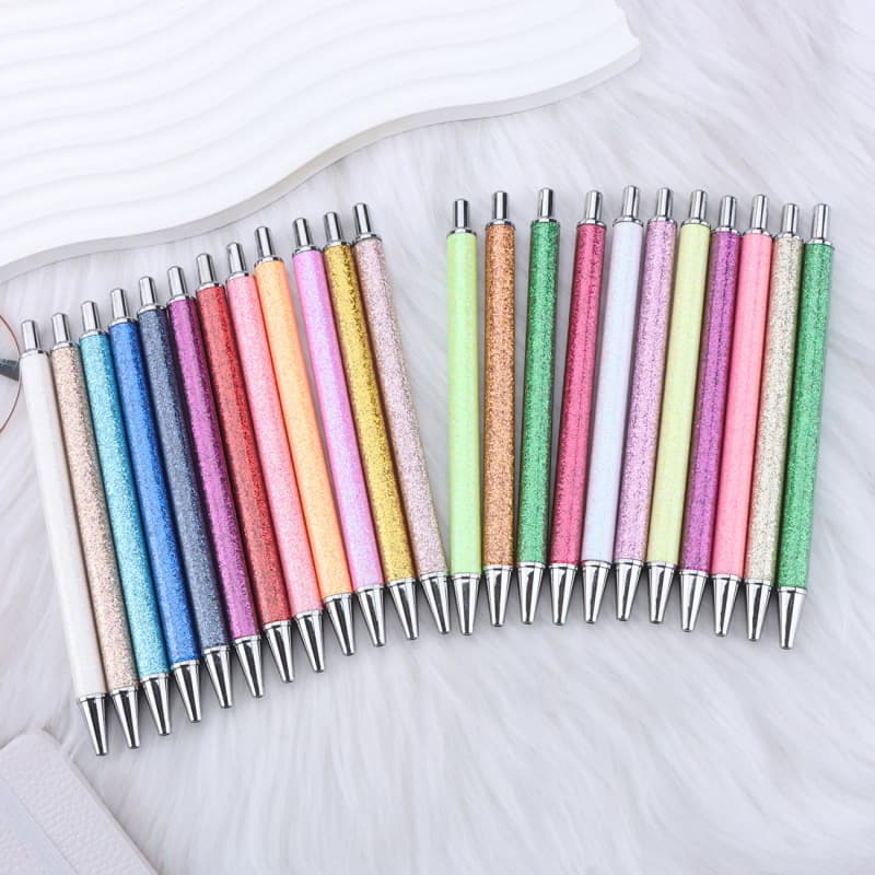 Gold Powder Ballpoint Click Pen Gift Blind Box Pen Business Office Advertising Ballpoint Pen Wholesale Middle East Scene Hot Words