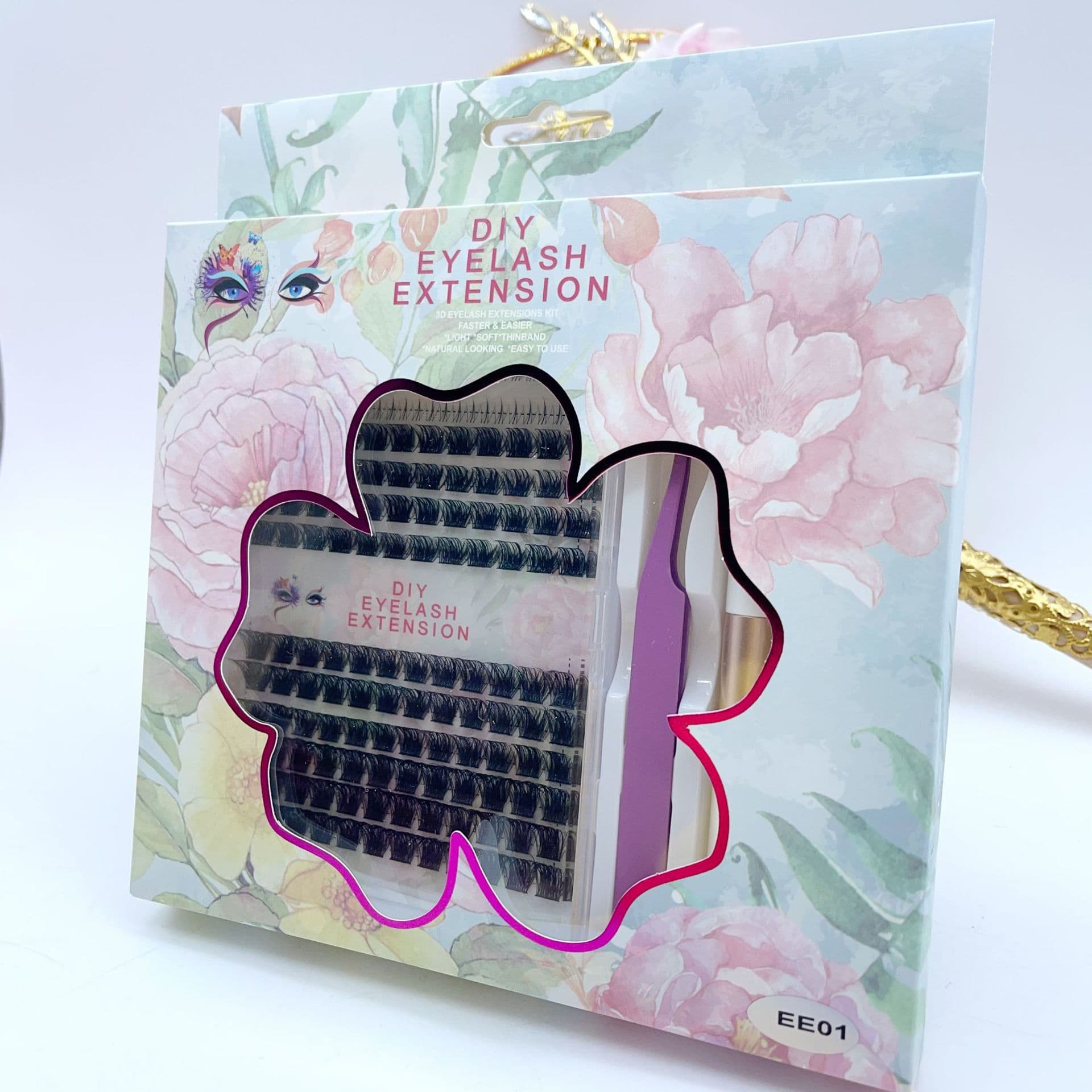 Lash Extension Kit New Large Capacity Segment Flare Lashes Self-Adhesive Factory Direct Supply