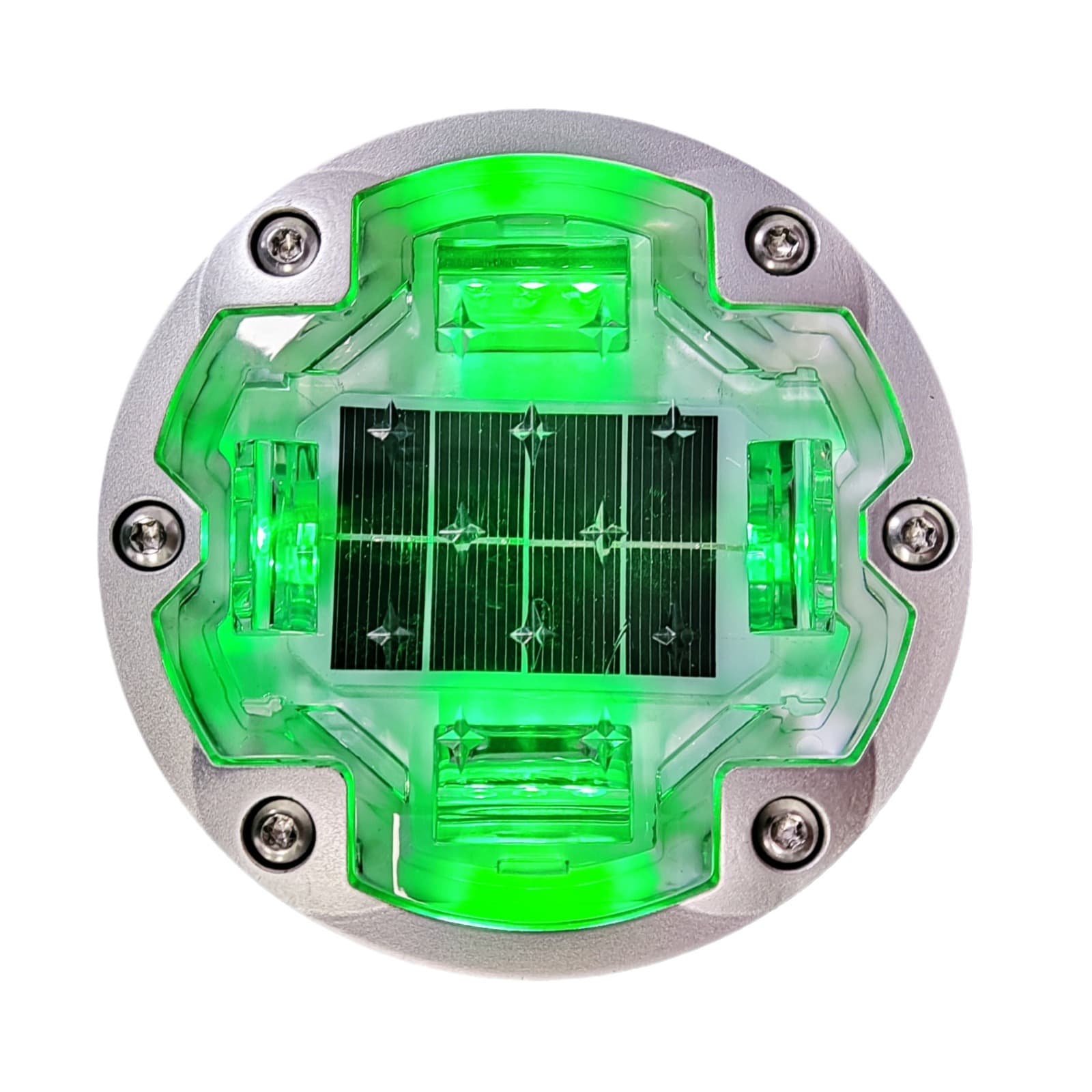 2024 Model Solar Road Stud with Six Replaceable Screws, Embeddable Design, 123mm Diameter