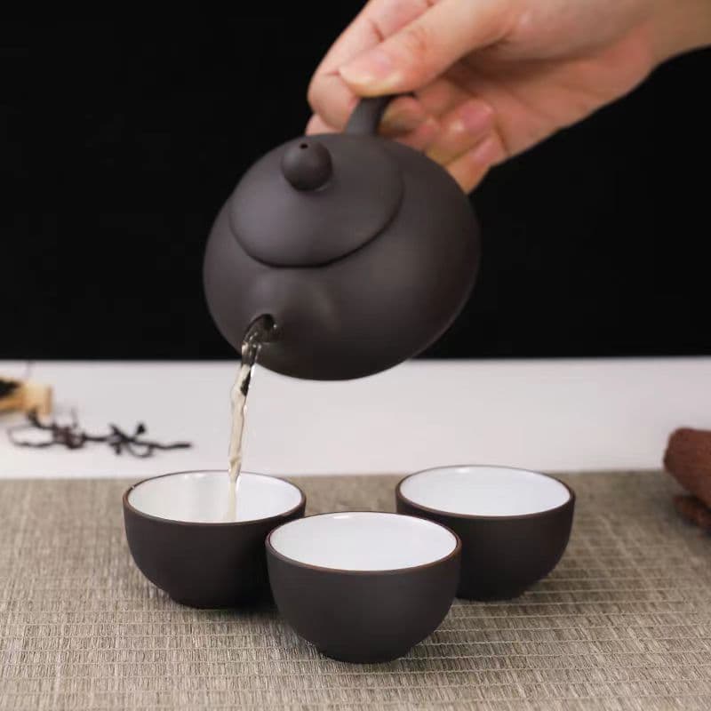 Factory Direct Purple Clay Teapot, Chinese-Style Xishi Single Pot for Kung Fu Tea Brewing, with Filter, Plum Blossom Pot, In Stock