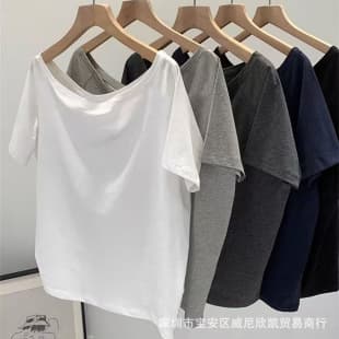 Large Plus Size Plain T-Shirt Alibaba Wholesale 9.9 Free Shipping One Piece Ready 2 Yuan Clothing Clearance