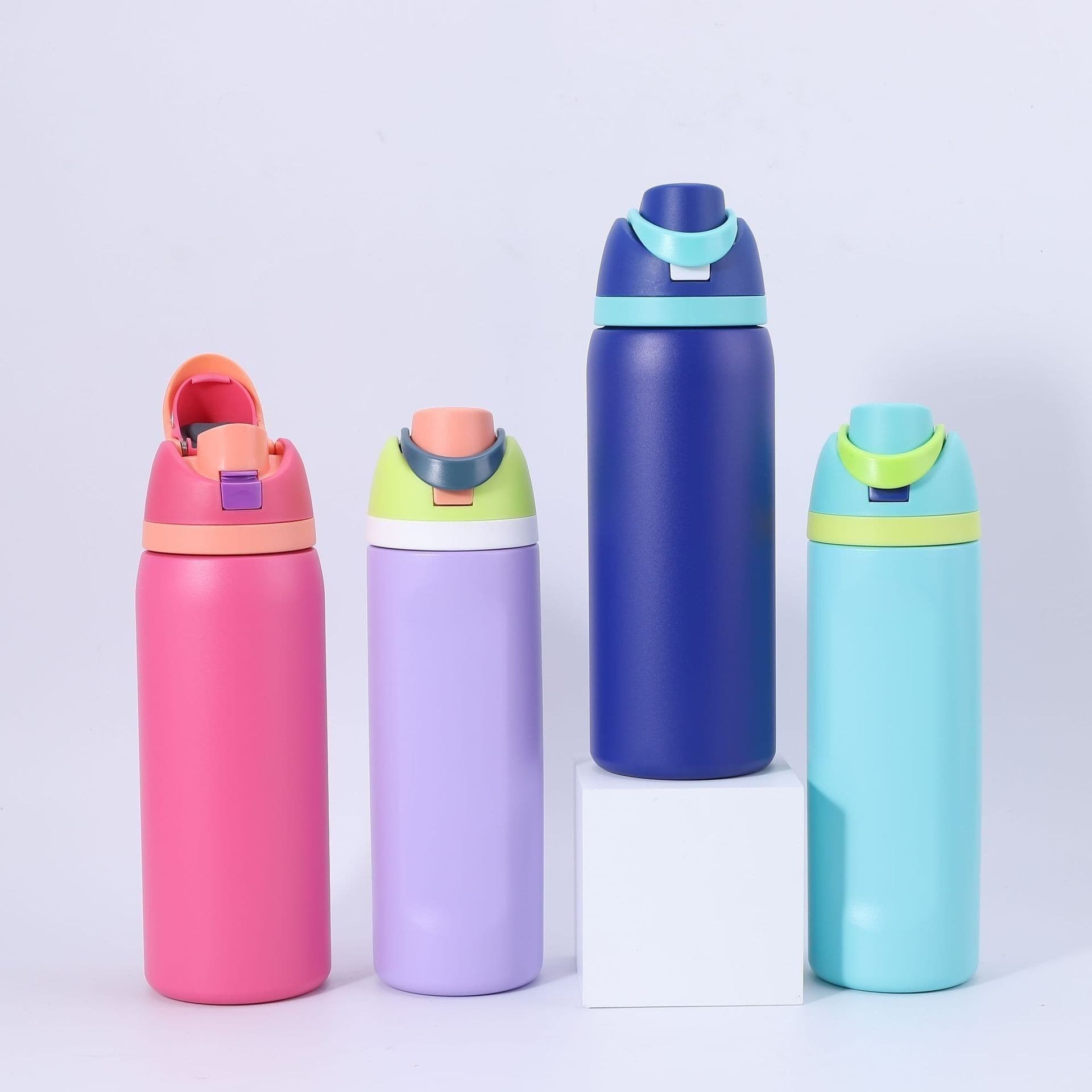 Cross-border owala same style fruit cup 304 stainless steel insulated cup large capacity water cup bouncing outdoor sports kettle