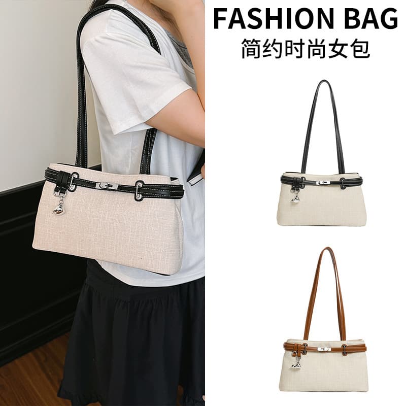 2026 new cross-border bags, versatile trendy shoulder bags, fashionable canvas bags, underarm bags, ladiesbags women's bags