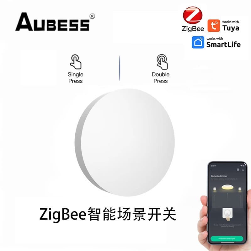 Tuya Smart ZigBee Scene Switch Single Click Double Click Smart Button Switch Smart Home