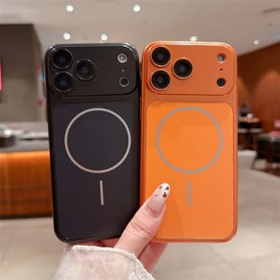 Frosted Magnetic Case for iPhone 17PROMAX, Apple 16 to 17 Large Window Drop-Proof Protective Cover