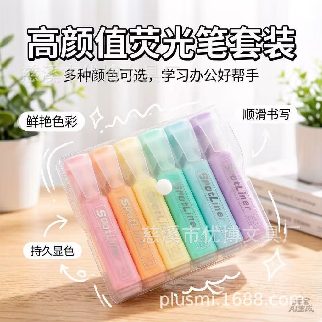 [Back to School Series] SPOTLINER HIGHLIGHTER, Macaron Flat Highlighter