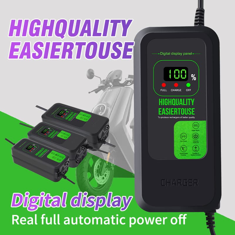 Stock cross-border foreign trade electric scooter battery charger 72V20AH 60V20AH 48V intelligent battery charger