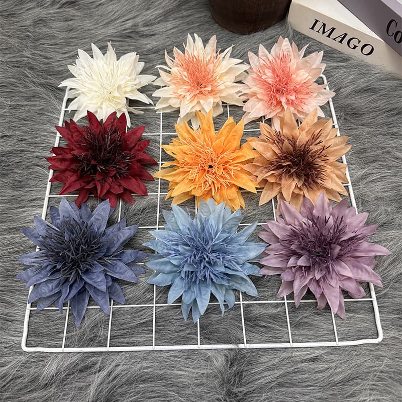 Simulated flower anemone flower head, handmade DIY flower decoration gift box, flowers, wedding landscaping, home decoration, cross-border fake flowers