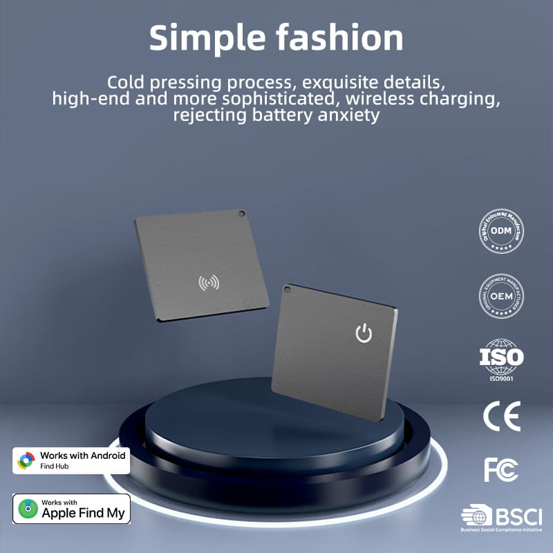 Cross-border Global Positioning Anti-loss Tracker FINDMY Google Dual System Room Card Wallet Car Key Wireless Charging Tracker