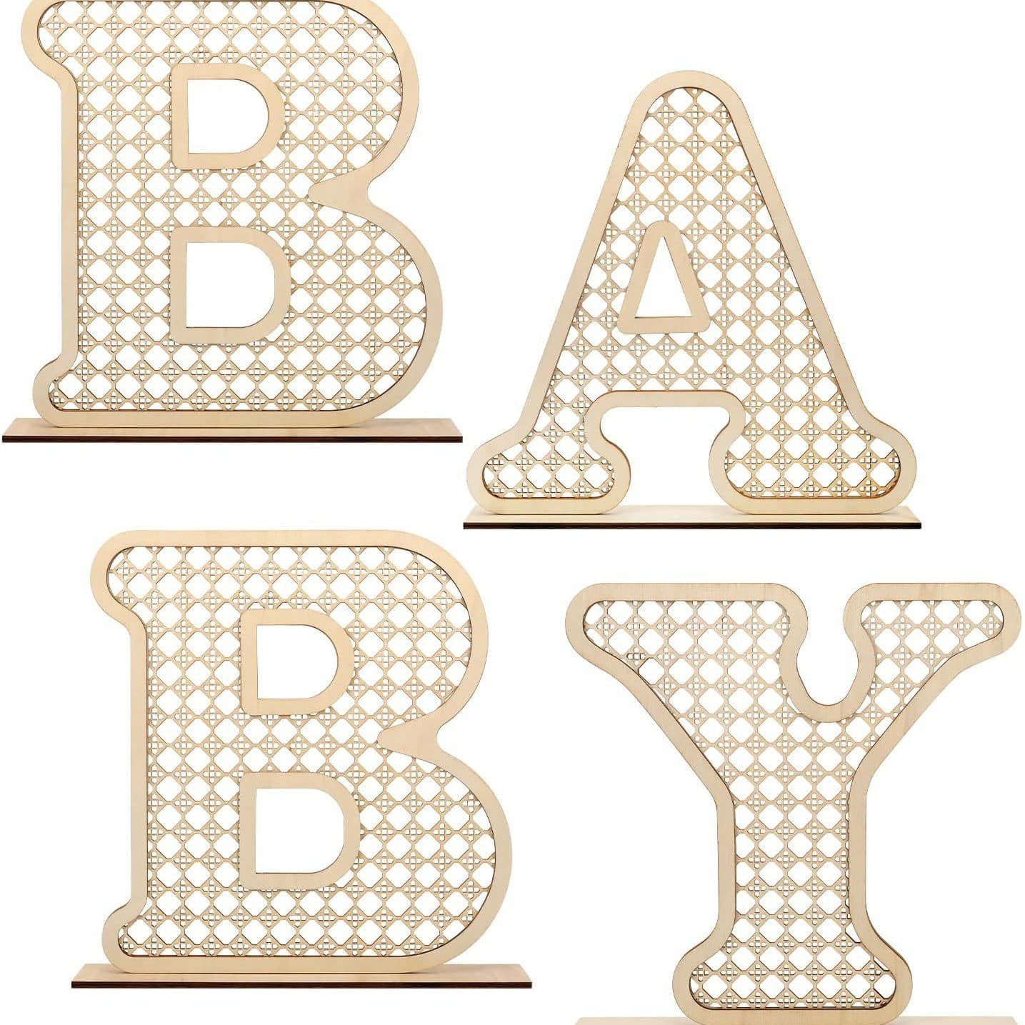 Cross-border New Product Double-layer Wooden Baby Alphabet Set Bohemian Style Nursery Home Decoration Wholesale