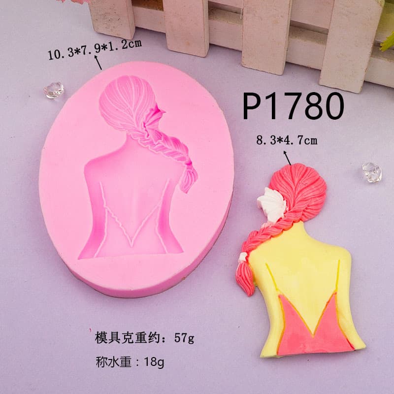 Goddess Day Queen Silhouette Mold DIY Fondant Chocolate Cake Decoration Mold Aromatherapy Plaster Silicone Mold
