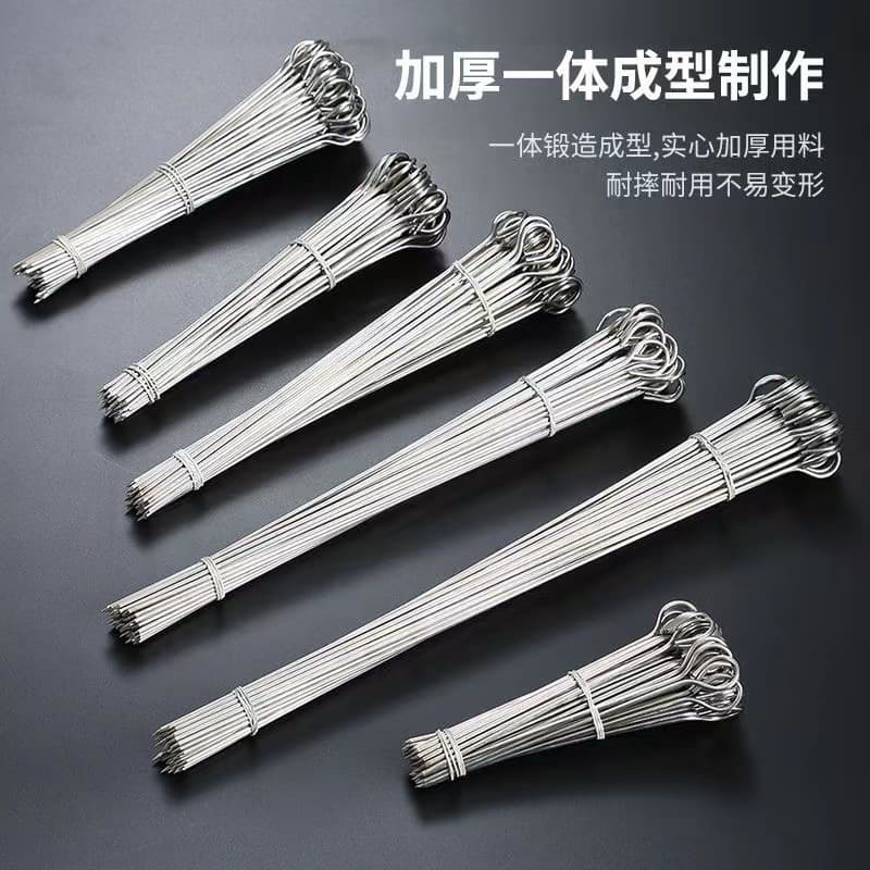 Spot stainless steel thickened goose tail needle duck tail needle oven duck neck needle skewers barbecue barbecue needle 15 35cm