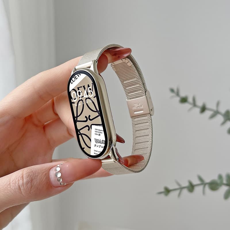 Compatible with Xiaomi Band 9/8/7 Strap Summer New Metal 6/5/4/3 NFC Version Buckle Wristband for Women
