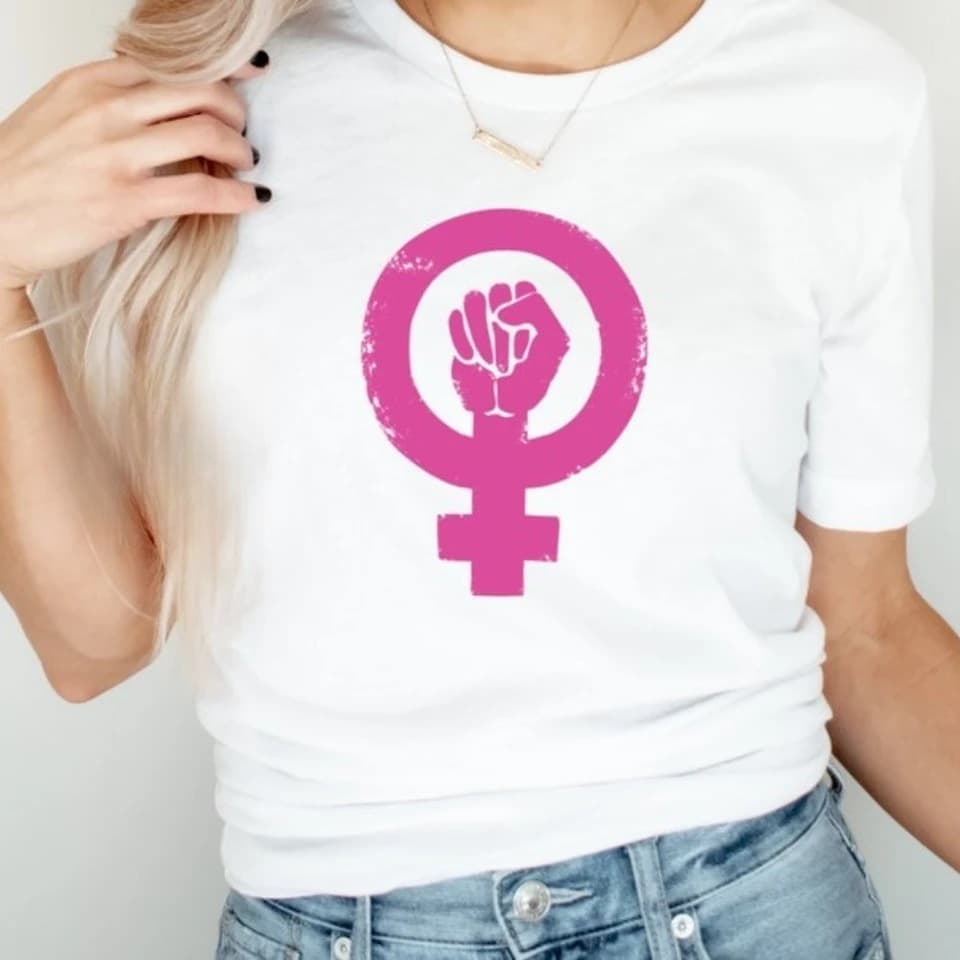 International Women's Day Shirt Feminist Gift Clothing Women's Rights T-Shirt Women's Rights Logo Print T-Shirt
