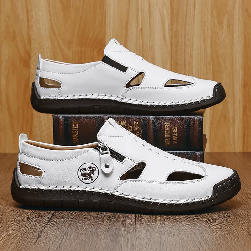 Cross-border Hot Selling Men's Sandals Stitched Slippers Beach Shoes Outdoor Sports Style Wear-resistant Large Size Breathable Men's Shoes