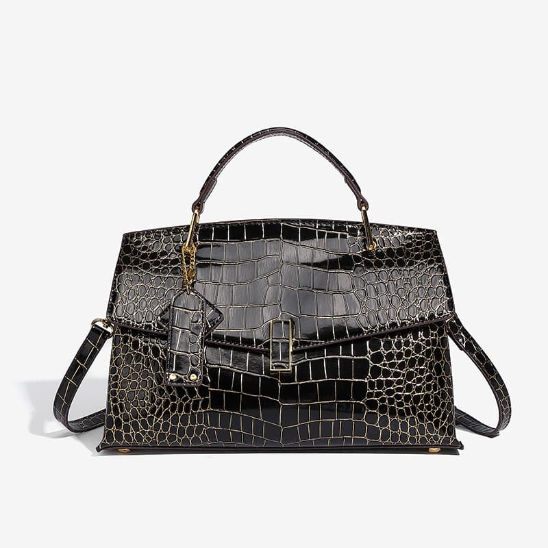 New Cross-border Crocodile Pattern Handbag for Women Premium Fashion Genuine Leather Crossbody Bag Cowhide Large Capacity Women's Bag